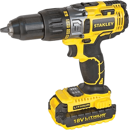 Stanley 18V/2.0Ah Li-Ion Çift Akülü Şarjlı Darbeli-Matkap